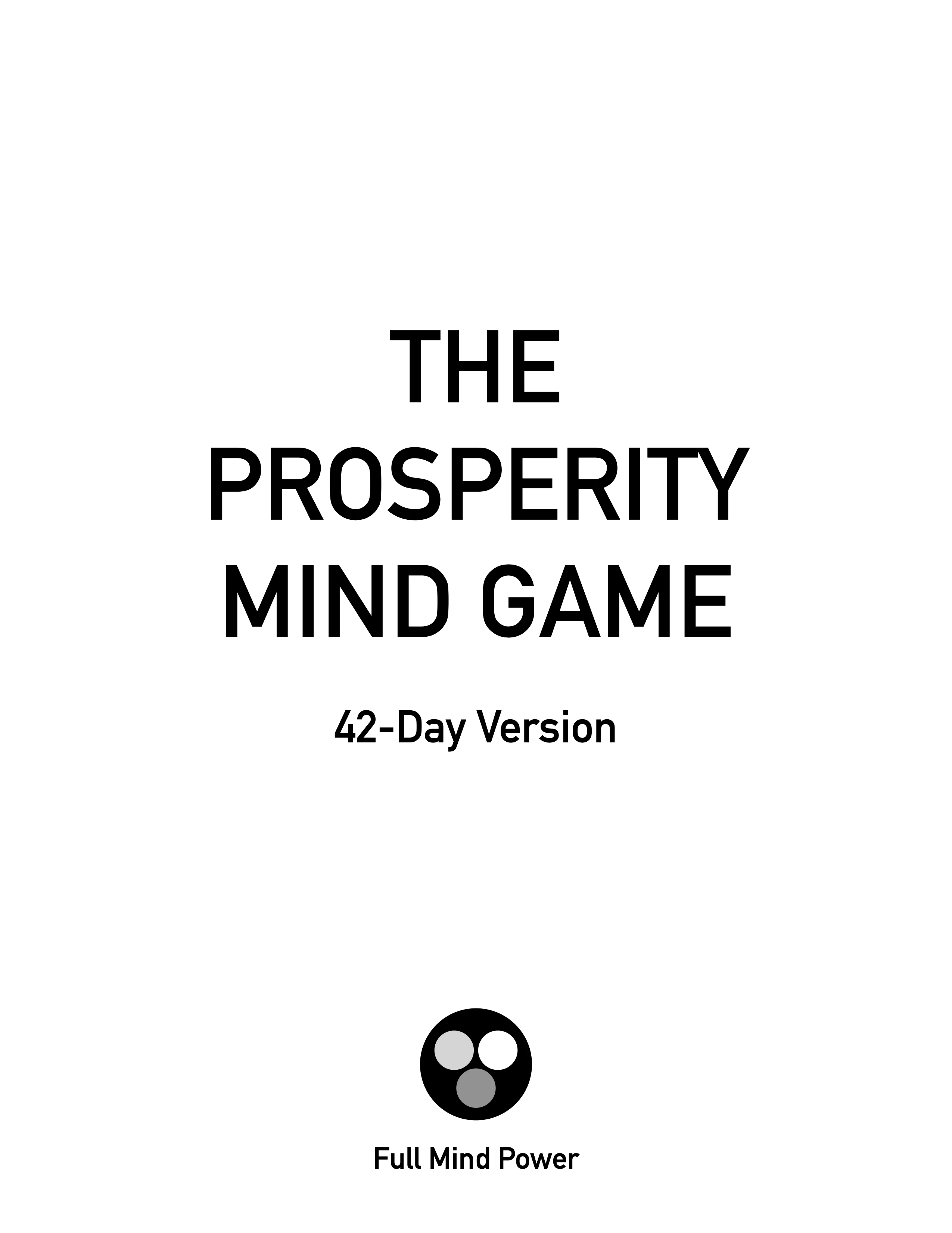Prosperity Mind Game